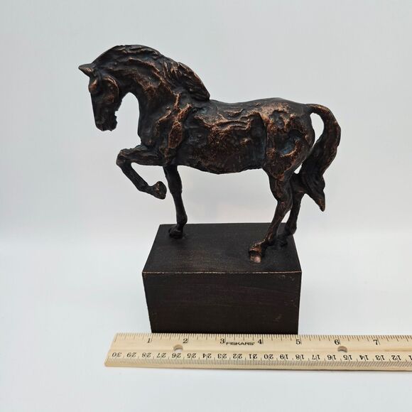 Metal Horse Sculpture Statue Heavy - Picture 8 of 9